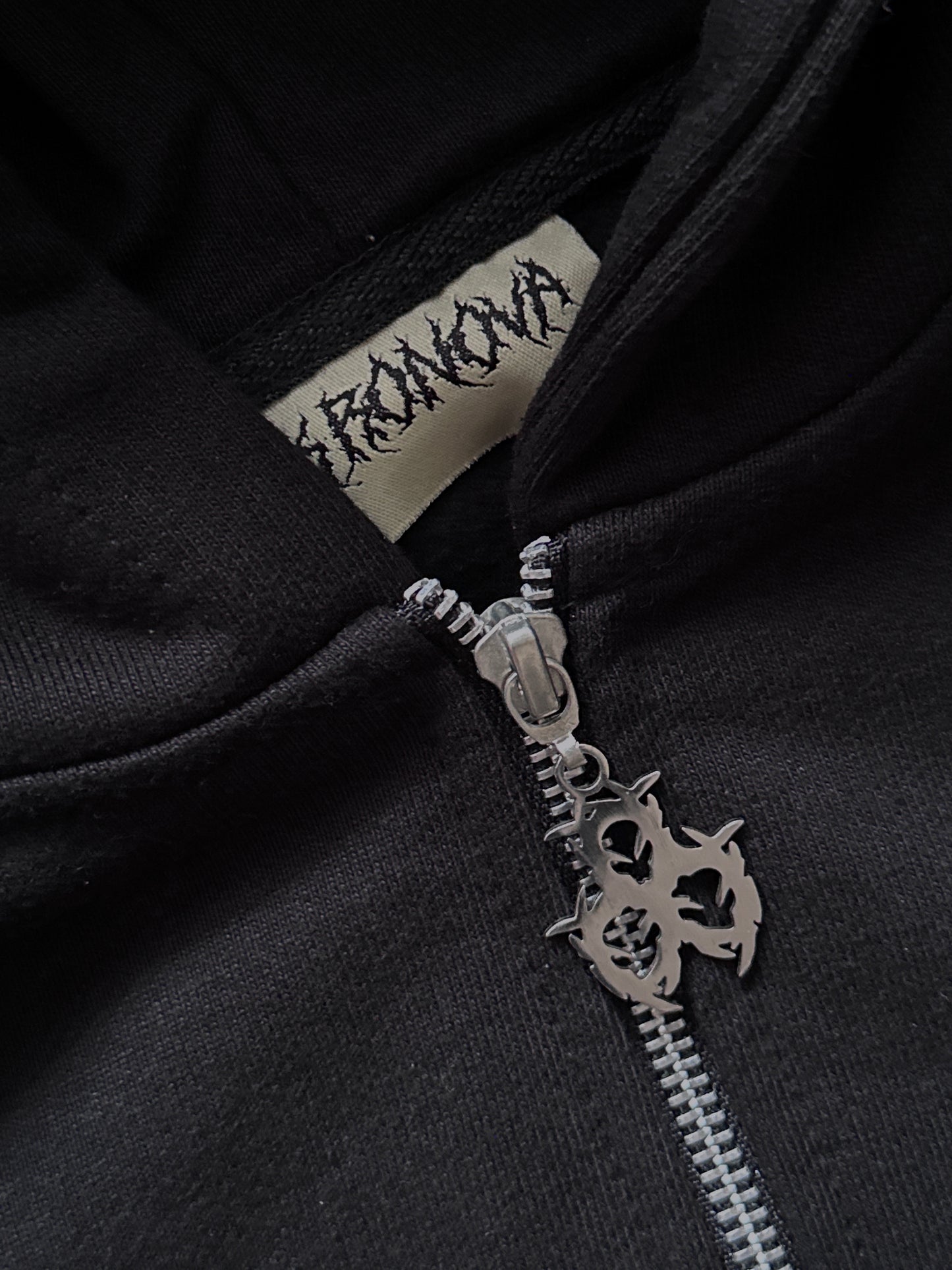 KRONOVA ZIP-UP HOODIE 'SHADOW BLACK'
