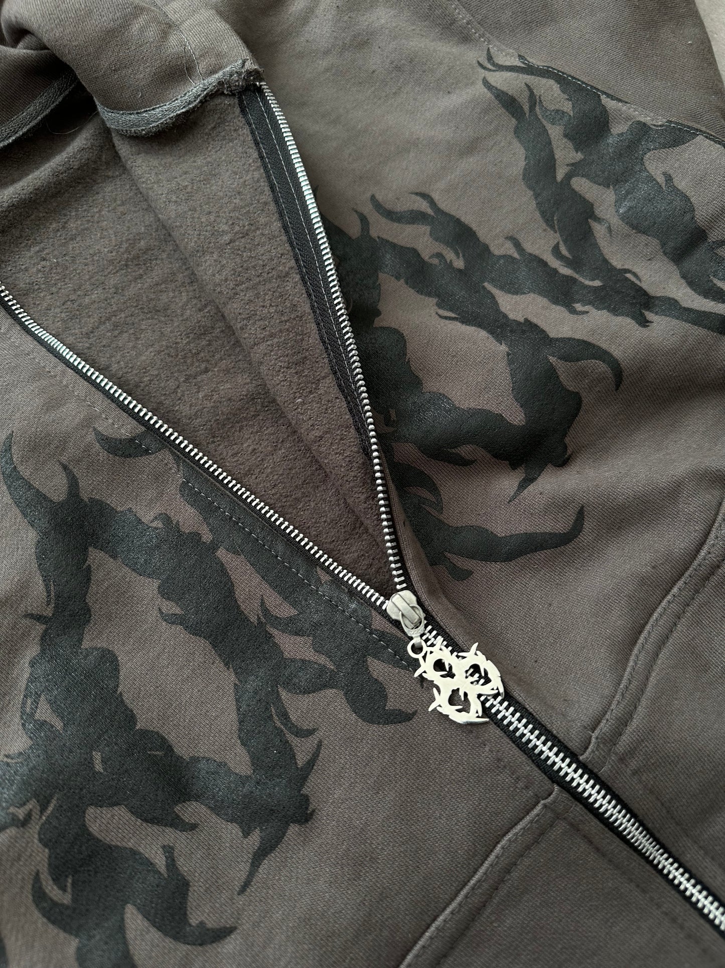 KRONOVA ZIP-UP HOODIE 'STONE GREY'