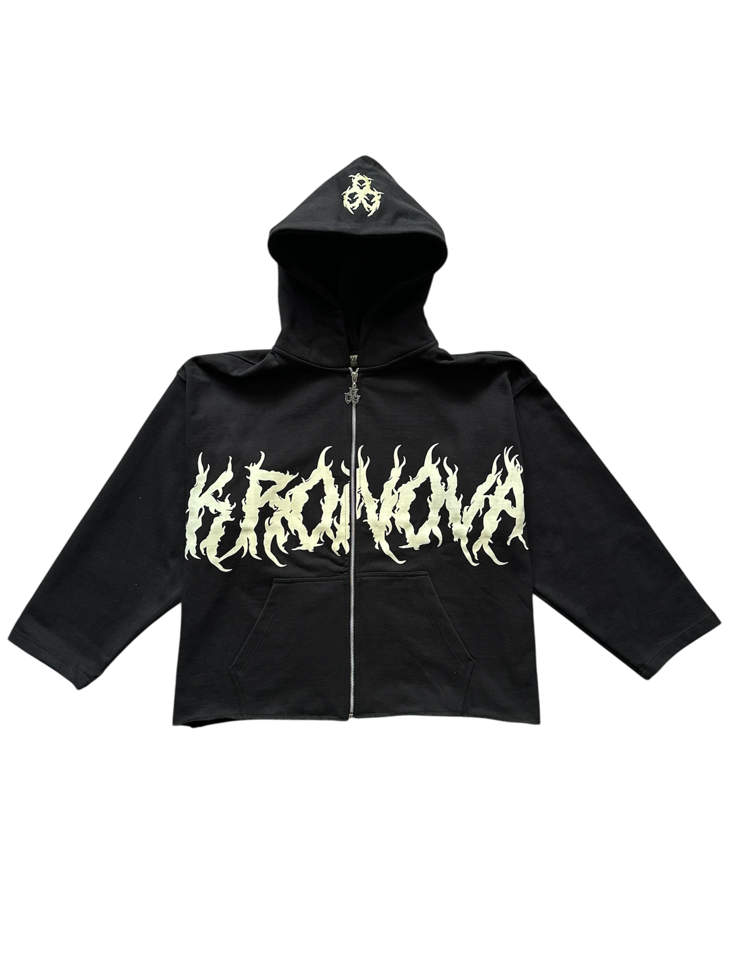 KRONOVA ZIP-UP HOODIE 'SHADOW BLACK'
