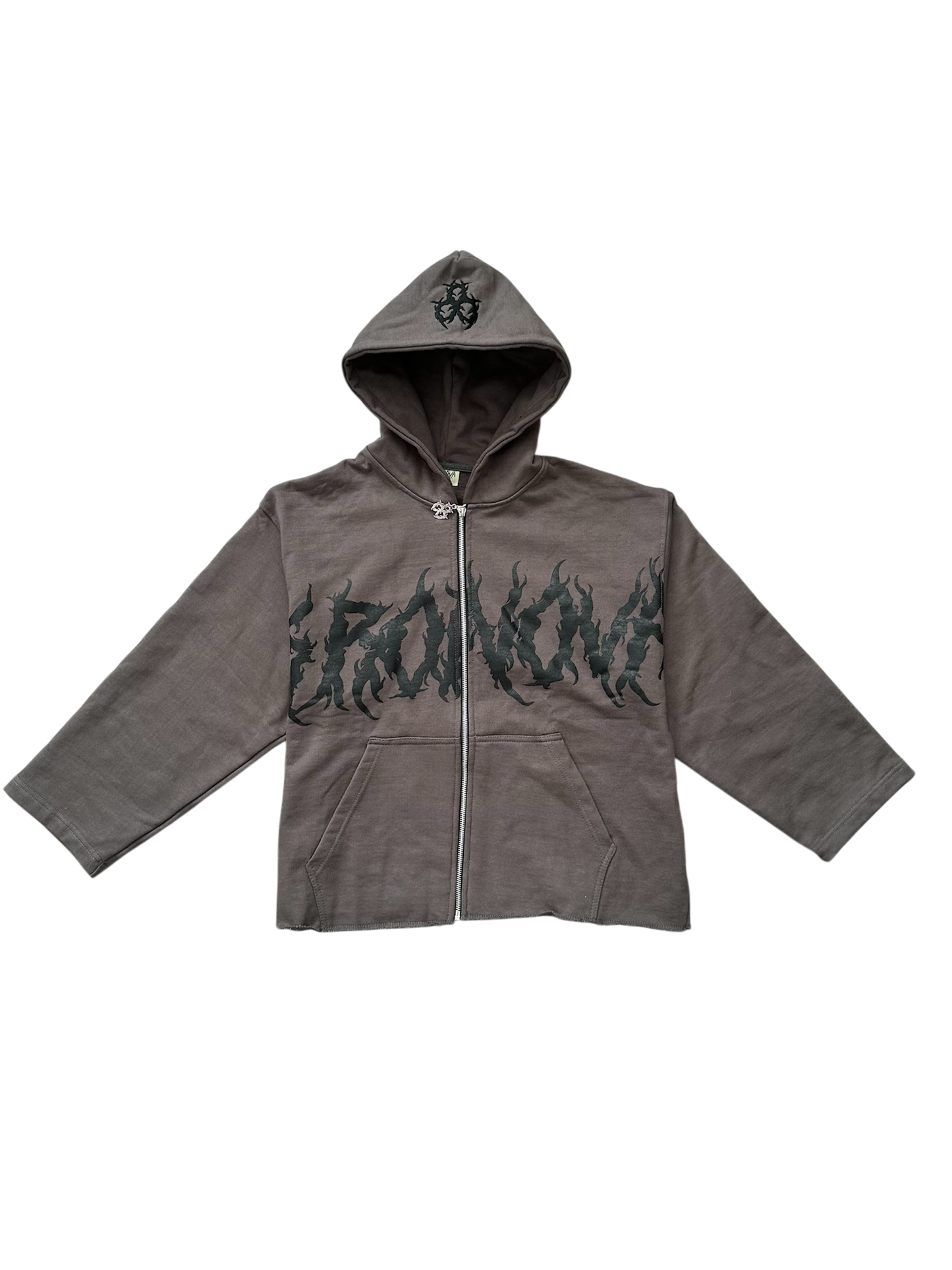 KRONOVA ZIP-UP HOODIE 'STONE GREY'